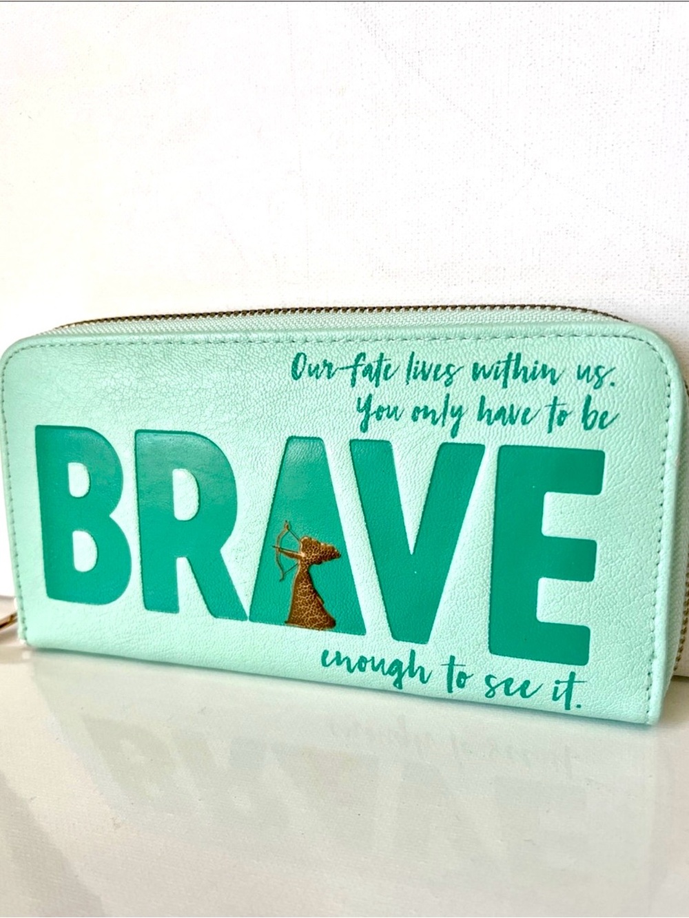 Disney BRAVE Mint Colored Zip-Around Wallet